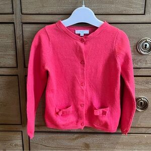 Jacadi Pink Kids Cardigan Sweater Cotton Wool Blend 4T